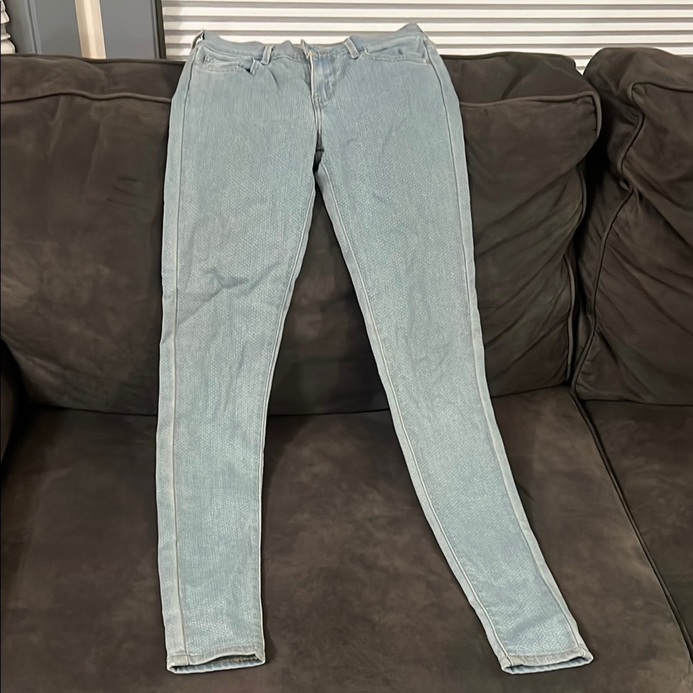 Levi polka dots sky blue jeans